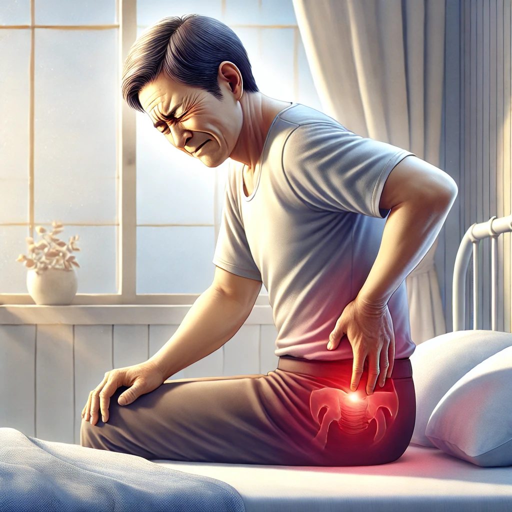 朝の坐骨神経痛を和らげる：お尻と腿裏の痛み対策